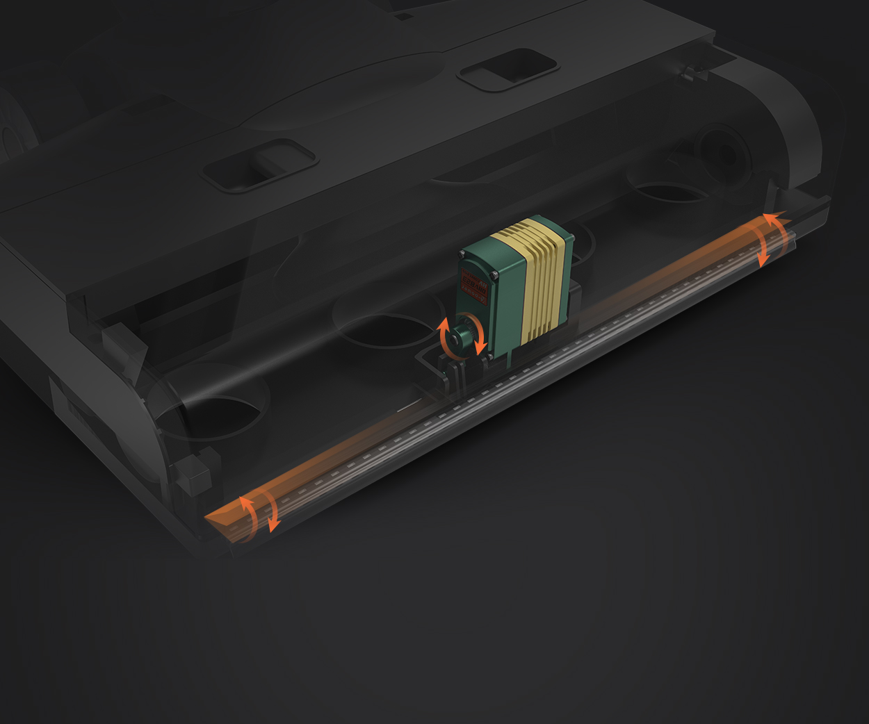 洗地机器人刮条下压舵机 